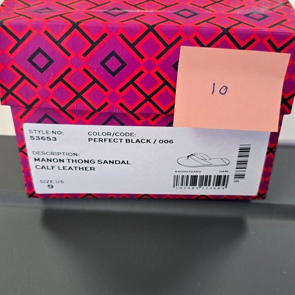 Tory Burch Manon Thong Sandal Black Style 53653 - Picture 2 of 3